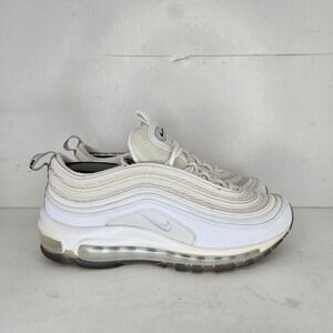 Nike Air Max 97 314276-995 Triple White Casual Shoes Sneaker Women's 8 Youth 6.5